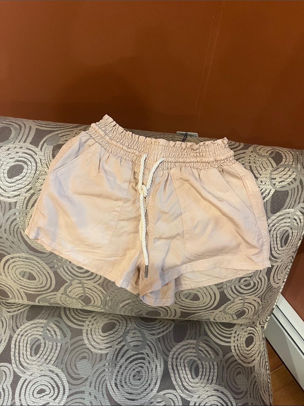 Love Tree Soft Blush Drawstring Athletic Shorts